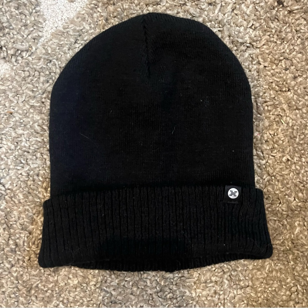 RBX Black Knit Beanie with Folded Cuff